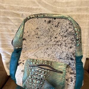 Teal and Black Patterned Women's Bag